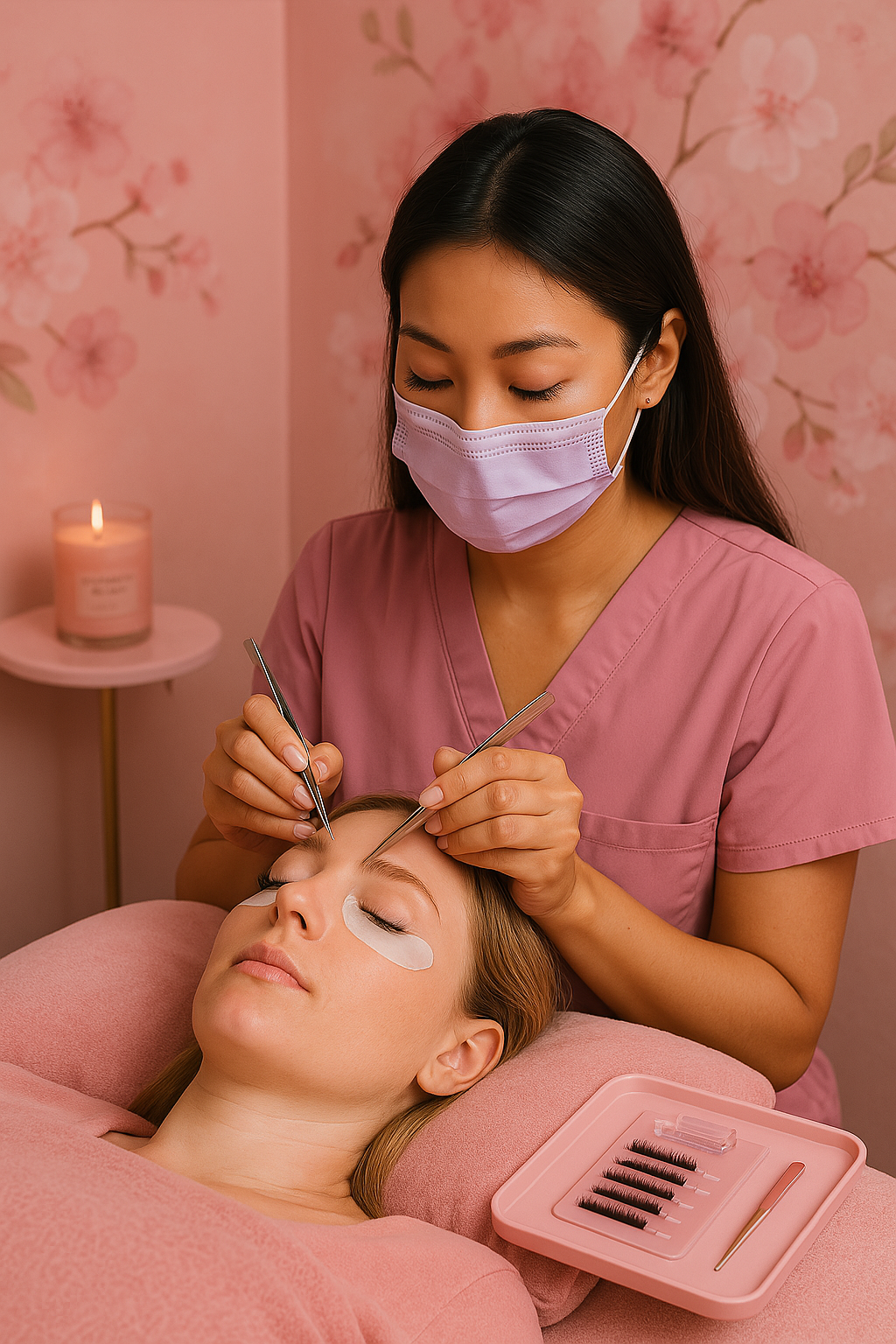 Best lash extensions Orange County salon - Premium Russian volume classic lashes Irvine Tustin Costa Mesa Santa Ana