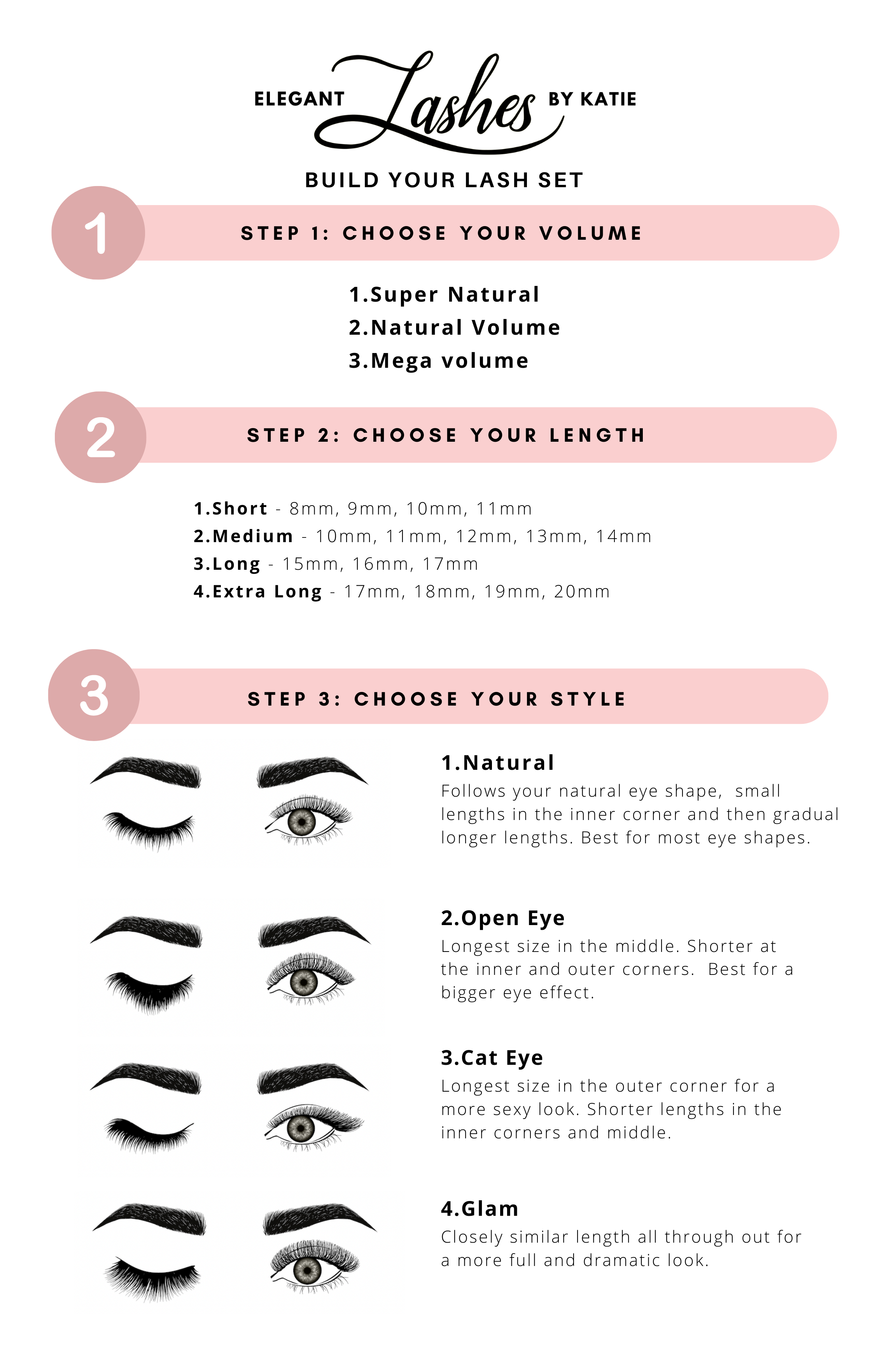 Types of Eyelash Extensions | Price Menu